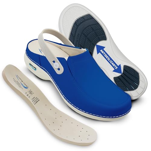 Nursing Care Wash'go4 - Paris, Unisex Erwachsene Durchgängies Plateau Sandalen mit Keilabsatz, Eletric Blue - Größe: 37 EU Nursing Care Wash'go4 - Paris, Unisex Erwachsene Durchgängies Plateau Sandalen mit Keilabsatz, Eletric Blue - Größe: 37 EU von Nursing Care