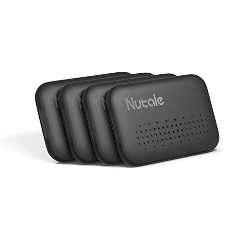 Nutale Mini Schlüsselfinder mit App - 4PCS Kaffee mit Schlüsselanhänger - Bluetooth Schlüsselfinder Kompatibel mit iOS und Android - für AutoSchlüssel Haustier oder Rucksäcke von Nutale