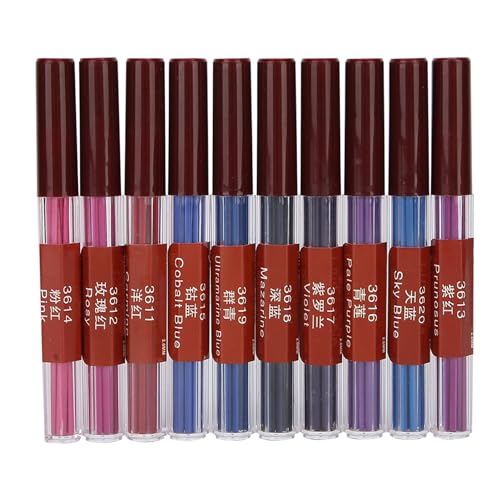 2.0mm Bleistiftminen Farbige Bleistiftmine Automatische Bleistiftmine Nachfüllstifte für Zeichnen und Schreiben 10 Farben inklusive Magenta Rosa Rot Lila Rosa Kobaltblau von NutriEss