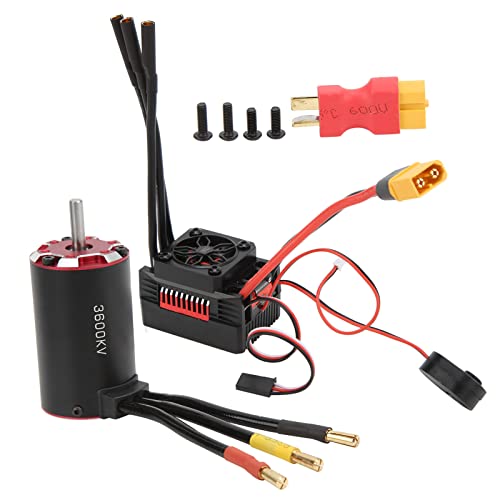 3660 3600KV bürstenloser Motor Set Hochleistungs Super Haltelable abnehmbar 4 polnisch bürstenloser Motor mit 60A ESC für 1/10 RC -Auto -Upgrade -Teile Aluminiumlegierung Schwarz 3660 3600KV bürstenloser Motor Set Hochleistungs Super Haltelable abnehmbar 4 polnisch bürstenloser Motor mit 60A ESC für 1/10 RC -Auto -Upgrade -Teile Aluminiumlegierung Schwarz von NutriEss