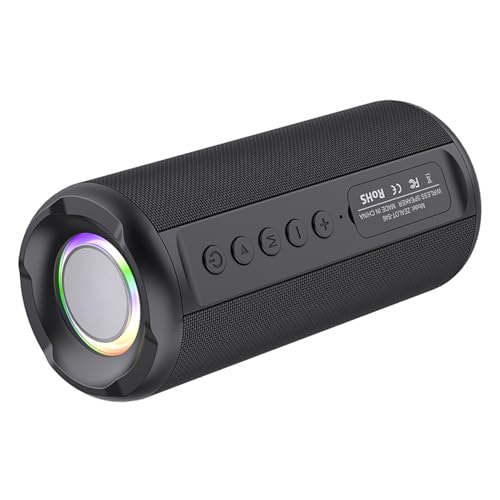 NutriEss Bluetooth Lautsprecher Tragbar Wasserdicht IPX5 BT 5.2 HiFi Sound mit Bass Kabellos Lautsprecher für Party Outdoor Reise Schwarz 500g NutriEss Bluetooth Lautsprecher Tragbar Wasserdicht IPX5 BT 5.2 HiFi Sound mit Bass Kabellos Lautsprecher für Party Outdoor Reise Schwarz 500g von NutriEss
