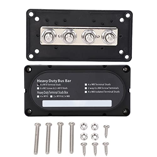 NutriEss Heavy Duty Bus Bar Box DC48V 300A Flammschutzmittel Beweis Terminalstollen Stromverteilung für 12 bis 48 V Autos Trucks RVS Schiffsboote Boote Boote NutriEss Heavy Duty Bus Bar Box DC48V 300A Flammschutzmittel Beweis Terminalstollen Stromverteilung für 12 bis 48 V Autos Trucks RVS Schiffsboote Boote Boote von NutriEss