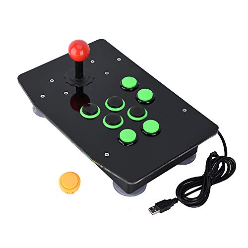 NutriEss USB-Kampfspielkonsolen-Joystick, verzögerungsfreier Controller für PC-Computerspiele, Dual-Player-Stick mit kugelförmigem Metall-Joystick und 8 Steuerelementen für Rocker, GOTVG, NutriEss USB-Kampfspielkonsolen-Joystick, verzögerungsfreier Controller für PC-Computerspiele, Dual-Player-Stick mit kugelförmigem Metall-Joystick und 8 Steuerelementen für Rocker, GOTVG, von NutriEss
