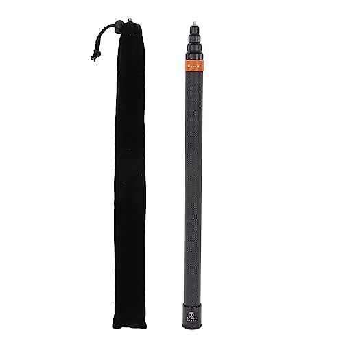Nutrieess Motion Camera Selfie Stick Ausleitbares Teleskop für x3 EIN RS Go 2 One x2 EIN R EIN x Silber Verstellbar Länge Leicht für die Reise (Orange) von NutriEss