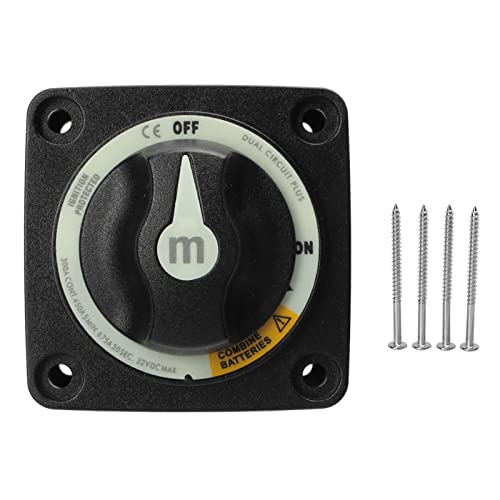 Nutriess Battery Selector Switch Hochleistungsschalter 300A 3 Positions -Isolator Schnittschalter Ideal für RV -Boot Verbesserte Haltbarkeit von NutriEss