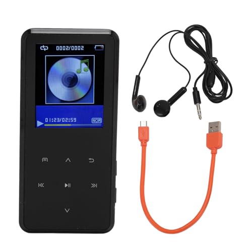 Sprachaktiviertes Aufnahmegerät, MP3-Player, E-Book-Lesen, Videowiedergabe, Album, Rauschunterdrückung, Touch-HiFi-Sprachrekorder mit 3D-Surround-Sound, tragbares Kino für (8g) von NutriEss