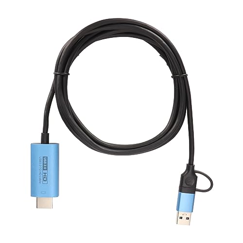 USB3.0 bis HD Multimedia Interface Kabel Hochgeschwindigkeit 5 Gbit/s 1080p USB C zu HD Multimedia Interface Adapter Converter Cable 6.6ft für HDTV Projector Blue USB3.0 bis HD Multimedia Interface Kabel Hochgeschwindigkeit 5 Gbit/s 1080p USB C zu HD Multimedia Interface Adapter Converter Cable 6.6ft für HDTV Projector Blue von NutriEss