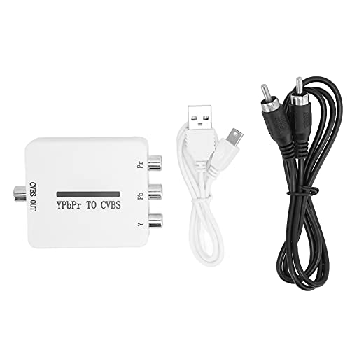 YPr-zu-CVBS-Adapter, Videokonverter, USB-betriebener Audiosignaladapter für Projektoren, Monitore, Fernseher, ABS-Material, 1080P-Auflösung, Plug and Play YPr-zu-CVBS-Adapter, Videokonverter, USB-betriebener Audiosignaladapter für Projektoren, Monitore, Fernseher, ABS-Material, 1080P-Auflösung, Plug and Play von NutriEss
