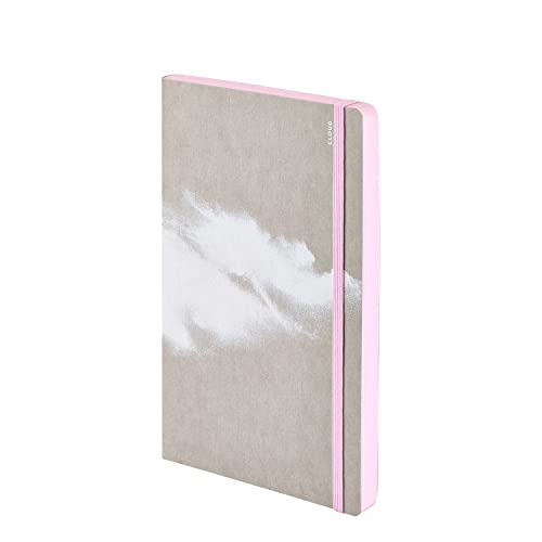 Nuuna Inspiration Book M Cloud Pink Jeans Laben Material grau rosa Premium Papier 176 farbige Seiten, 53559 13.5 x 20cm von Nuuna