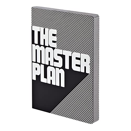 Nuuna Notizbuch A5+ | Graphic L - The Master Plan | Dotted Journal | 3,5mm Punktraster | 256 nummerierte Seiten | 120g Premium-Papier | Leder schwarz | nachhaltig produziert in Deutschland von Nuuna