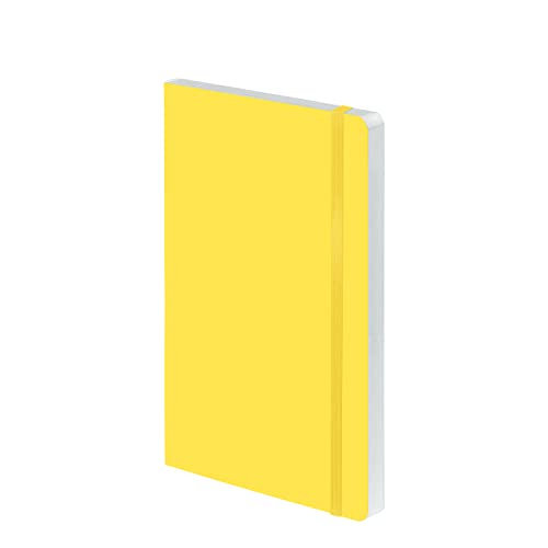 Nuuna Notizbuch A5 | Dream Boat M - Gelb | 3,5 mm Punktraster | 176 nummerierte Seiten | 120 g Premium-Papier | Leder gelb | nachhaltig produziert in Deutschland von Nuuna