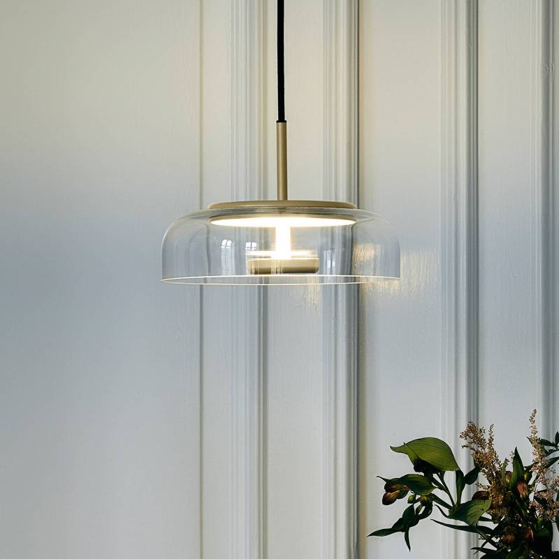 Nuura LED-Hängeleuchte Blossi 1, gold / klar, Ø 23 cm, Glas von Nuura Aps