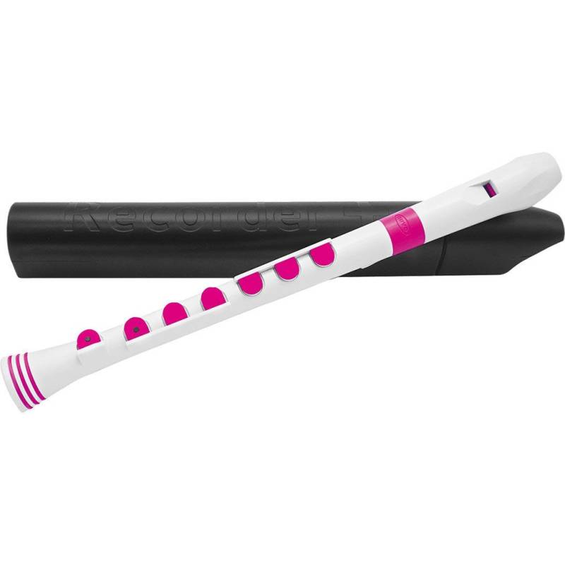 Nuvo Recorder+ White/Pink Plastic Soprano Recorder for Kids (German) von Nuvo