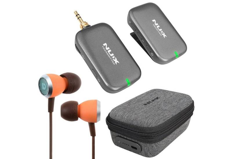 Nux B-7 PSM In-Ear Monitor System wireless In-Ear-Kopfhörer (30m Reichweite, geringe Latenz) von Nux