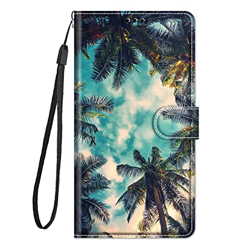 Nuxiady Handyhülle für Samsung A33 5G Hülle mit Schön Motiv Muster PU Lederhülle Flip Dualer Kartensteckplatz Case Handytasche Schutzhülle Stoßfeste Klapphülle Samsung A33 5G,Baum von Nuxiady