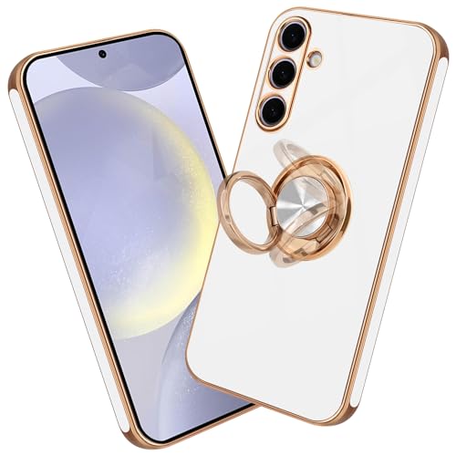 Nuxiady Handyhülle für Samsung Galaxy A15 5G Silikon Hülle mit Ring Case Dünn Handytasche Frauen Mädchen Mann Schutzhülle Stoßfeste Cover für Galaxy A15 4G, Weiß von Nuxiady