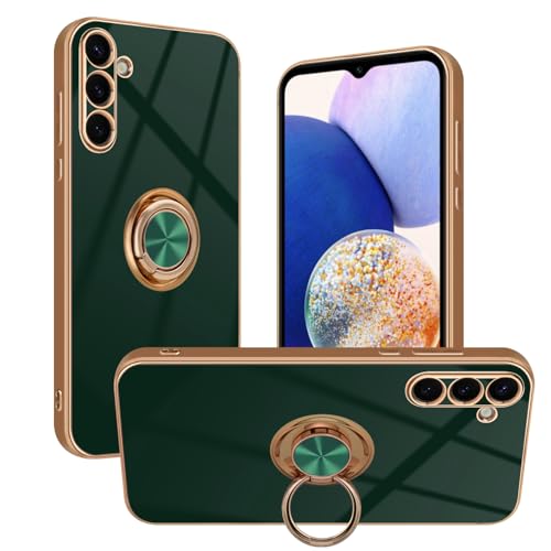 Nuxiady Handyhülle für Samsung Galaxy A25 5G Silikon Hülle mit Ring Case Dünn Handytasche Frauen Mädchen Mann Schutzhülle Stoßfeste Cover für Galaxy A25 5G, Grün von Nuxiady