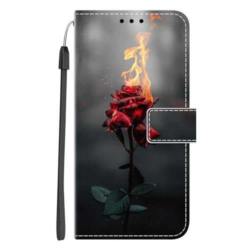 Nuxiady Handyhülle für Samsung Galaxy A56 5G Hülle mit Schön Motiv Muster PU Lederhülle Flip Wallet Case Cover Klappbar Handytasche Schutzhülle Stoßfeste Klapphülle, Feuerrose Nuxiady Handyhülle für Samsung Galaxy A56 5G Hülle mit Schön Motiv Muster PU Lederhülle Flip Wallet Case Cover Klappbar Handytasche Schutzhülle Stoßfeste Klapphülle, Feuerrose von Nuxiady