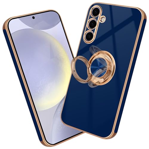 Nuxiady Handyhülle für Samsung Galaxy S24 Silikon Hülle mit Ring Case Dünn Handytasche Frauen Mädchen Mann Schutzhülle Stoßfeste Cover für Galaxy S24, Blau Nuxiady Handyhülle für Samsung Galaxy S24 Silikon Hülle mit Ring Case Dünn Handytasche Frauen Mädchen Mann Schutzhülle Stoßfeste Cover für Galaxy S24, Blau von Nuxiady