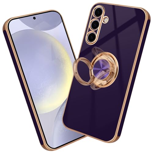 Nuxiady Handyhülle für Samsung Galaxy S24 Silikon Hülle mit Ring Case Dünn Handytasche Frauen Mädchen Mann Schutzhülle Stoßfeste Cover für Galaxy S24, Dunkelviolett Nuxiady Handyhülle für Samsung Galaxy S24 Silikon Hülle mit Ring Case Dünn Handytasche Frauen Mädchen Mann Schutzhülle Stoßfeste Cover für Galaxy S24, Dunkelviolett von Nuxiady