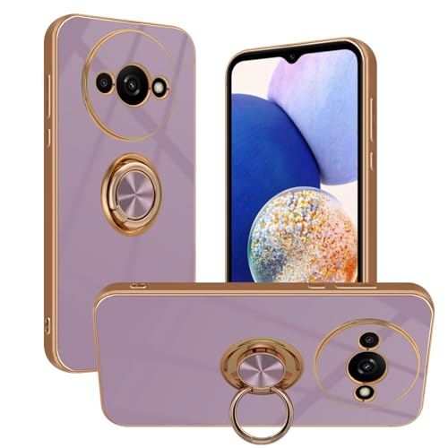 Nuxiady Handyhülle für Xiaomi Redmi A3 Silikon Hülle mit Ring Case Dünn Handytasche Frauen Mädchen Mann Schutzhülle Stoßfeste Cover für Redmi A3, Lila Nuxiady Handyhülle für Xiaomi Redmi A3 Silikon Hülle mit Ring Case Dünn Handytasche Frauen Mädchen Mann Schutzhülle Stoßfeste Cover für Redmi A3, Lila von Nuxiady
