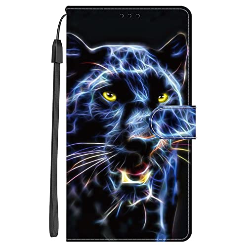 Nuxiady Handyhülle für Xiaomi Redmi Note 12 4G Hülle mit Schön Motiv Muster PU Lederhülle Flip Wallet Case Cover Klappbar Handytasche Schutzhülle Stoßfeste Klapphülle Xiaomi Redmi Note 12 4G,Tiger von Nuxiady