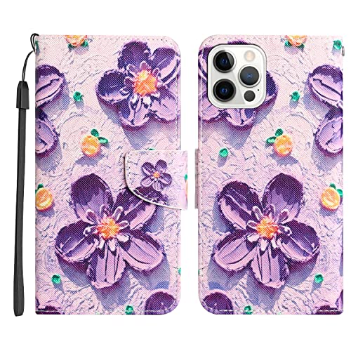 Nuxiady Handyhülle für iPhone 13 Pro Hülle, Niedliches Muster Leder Klapphülle mit 360 Grad Klappbar Lederhülle Schutzhülle Etui Flip Case Stoßfest Silikon Motiv Cover Tasche, Lilane Blumen Nuxiady Handyhülle für iPhone 13 Pro Hülle, Niedliches Muster Leder Klapphülle mit 360 Grad Klappbar Lederhülle Schutzhülle Etui Flip Case Stoßfest Silikon Motiv Cover Tasche, Lilane Blumen von Nuxiady