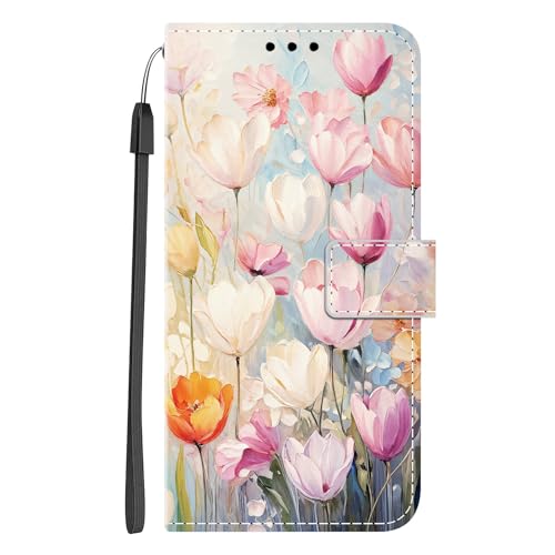Nuxiady Handyhülle für iPhone 16e Hülle mit Schön Motiv Muster PU Lederhülle Flip Wallet Case Cover Klappbar Handytasche Schutzhülle Stoßfeste Klapphülle, Tulpe Nuxiady Handyhülle für iPhone 16e Hülle mit Schön Motiv Muster PU Lederhülle Flip Wallet Case Cover Klappbar Handytasche Schutzhülle Stoßfeste Klapphülle, Tulpe von Nuxiady