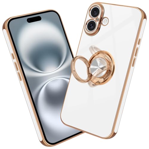 Nuxiady Handyhülle für iPhone 16 Silikon Hülle mit Ring Case Dünn Handytasche Frauen Mädchen Mann Schutzhülle Stoßfeste Cover für iPhone 16, Weiß Nuxiady Handyhülle für iPhone 16 Silikon Hülle mit Ring Case Dünn Handytasche Frauen Mädchen Mann Schutzhülle Stoßfeste Cover für iPhone 16, Weiß von Nuxiady