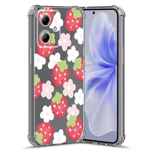 Nuxiady Hülle für Motorola Moto G14 Silikon Transparent Handyhülle Dünne Bumper schutzhülle Stoßfeste Kratzfestes Blume Case Weiche Cover Kompatibel mit Motorola Moto G14, Erdbeere Nuxiady Hülle für Motorola Moto G14 Silikon Transparent Handyhülle Dünne Bumper schutzhülle Stoßfeste Kratzfestes Blume Case Weiche Cover Kompatibel mit Motorola Moto G14, Erdbeere von Nuxiady