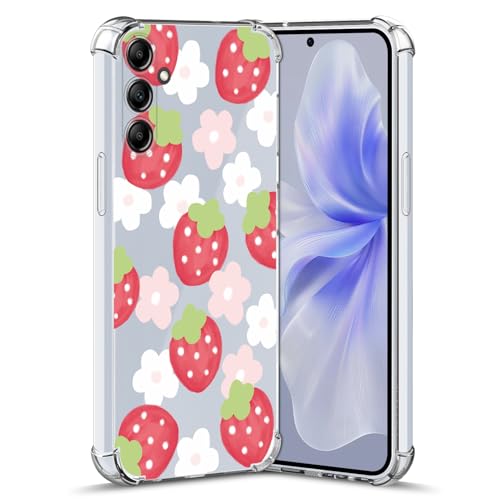 Nuxiady Hülle für Samsung Galaxy A25 5G Silikon Transparent Handyhülle Dünne Bumper schutzhülle Stoßfeste Kratzfestes Blume Case Weiche Cover Kompatibel mit Galaxy A25, Erdbeere Nuxiady Hülle für Samsung Galaxy A25 5G Silikon Transparent Handyhülle Dünne Bumper schutzhülle Stoßfeste Kratzfestes Blume Case Weiche Cover Kompatibel mit Galaxy A25, Erdbeere von Nuxiady