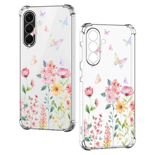 Nuxiady Hülle für Samsung Galaxy A26 5G Silikon Transparent Blume Handyhülle Dünne Bumper schutzhülle Kratzfestes Stoßfeste Case Weiche Cover Kompatibel mit Samsung A26, Blume Schmetterling Nuxiady Hülle für Samsung Galaxy A26 5G Silikon Transparent Blume Handyhülle Dünne Bumper schutzhülle Kratzfestes Stoßfeste Case Weiche Cover Kompatibel mit Samsung A26, Blume Schmetterling von Nuxiady