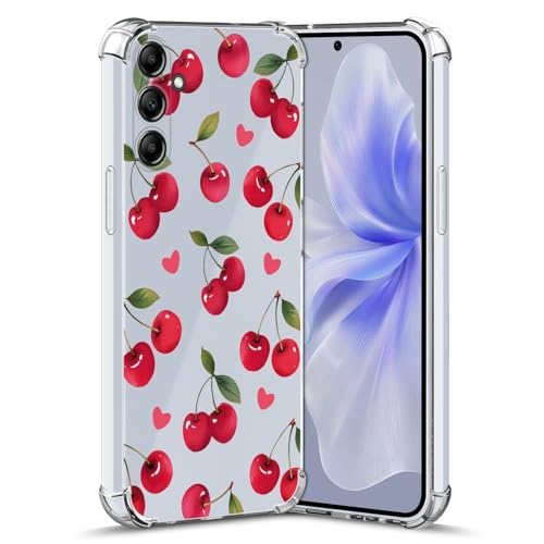 Nuxiady Hülle für Samsung Galaxy A35 5G Silikon Transparent Handyhülle Dünne Bumper schutzhülle Stoßfeste Kratzfestes Blume Case Weiche Cover Kompatibel mit Galaxy A35, Kirsche Nuxiady Hülle für Samsung Galaxy A35 5G Silikon Transparent Handyhülle Dünne Bumper schutzhülle Stoßfeste Kratzfestes Blume Case Weiche Cover Kompatibel mit Galaxy A35, Kirsche von Nuxiady