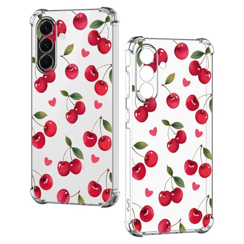 Nuxiady Hülle für Samsung Galaxy A56 Silikon Transparent Handyhülle Dünne Bumper schutzhülle Stoßfeste Kratzfestes Blume Case Weiche Cover Kompatibel mit Galaxy A56, Kirsche Nuxiady Hülle für Samsung Galaxy A56 Silikon Transparent Handyhülle Dünne Bumper schutzhülle Stoßfeste Kratzfestes Blume Case Weiche Cover Kompatibel mit Galaxy A56, Kirsche von Nuxiady