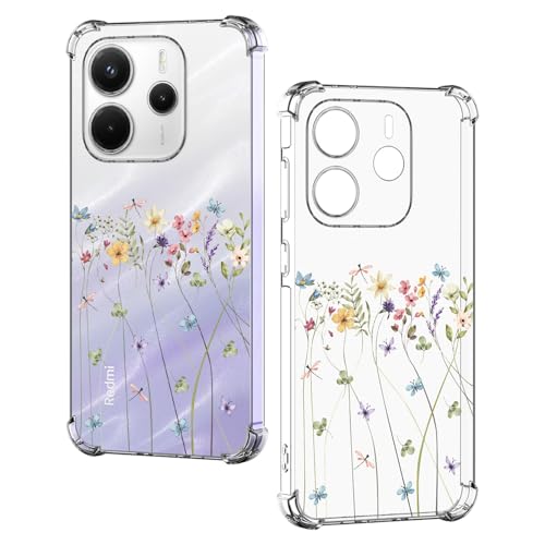 Nuxiady Hülle für Xiaomi Redmi Note 14 4G Transparent Silikon Handyhülle Dünne Bumper schutzhülle Stoßfeste Kratzfestes Blume Case Weiche Cover Kompatibel mit Redmi Note 14 4G, Schmetterling Blume Nuxiady Hülle für Xiaomi Redmi Note 14 4G Transparent Silikon Handyhülle Dünne Bumper schutzhülle Stoßfeste Kratzfestes Blume Case Weiche Cover Kompatibel mit Redmi Note 14 4G, Schmetterling Blume von Nuxiady