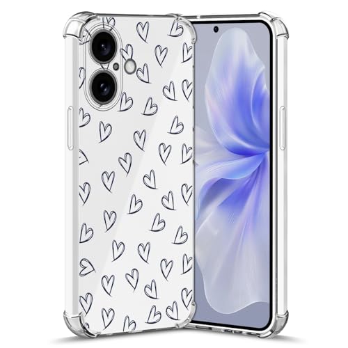 Nuxiady Hülle für iPhone 16 Silikon Transparent Handyhülle Dünne Bumper schutzhülle Stoßfeste Kratzfestes Blume Case Weiche Cover Kompatibel mit iPhone 16, Liebe Nuxiady Hülle für iPhone 16 Silikon Transparent Handyhülle Dünne Bumper schutzhülle Stoßfeste Kratzfestes Blume Case Weiche Cover Kompatibel mit iPhone 16, Liebe von Nuxiady