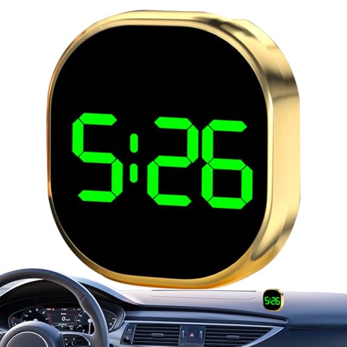 Compact Dash Stick Car Clocks, Vehicle Adhesive Clock, Clear Screen with Lcd Time Display, Dashboard Watch for Vehicle, Truck, 1.5x1.42x0.39 Inches, Rose Gold von Nuyhgtr