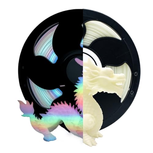Glow Printer Filament, Glowing in The Dark Spool Gradient Filament Bundle, Standard Printing Ender Spools Accessories for Hobbyists, Professionals, 330m Glow Printer Filament, Glowing in The Dark Spool Gradient Filament Bundle, Standard Printing Ender Spools Accessories for Hobbyists, Professionals, 330m von Nuyhgtr