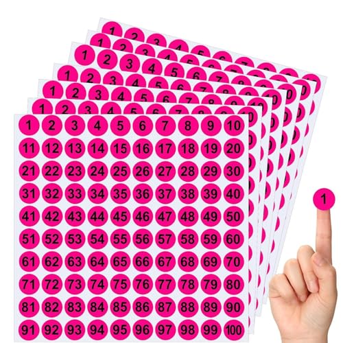 Numbered Stickers, Round Inventory Labels, 7X Adhesive Decals, Sturdy Indoor Outdoor Number Tags for Locker, Storage, Toolbox Organization, 10.24x10.24x0.39 inches Numbered Stickers, Round Inventory Labels, 7X Adhesive Decals, Sturdy Indoor Outdoor Number Tags for Locker, Storage, Toolbox Organization, 10.24x10.24x0.39 inches von Nuyhgtr