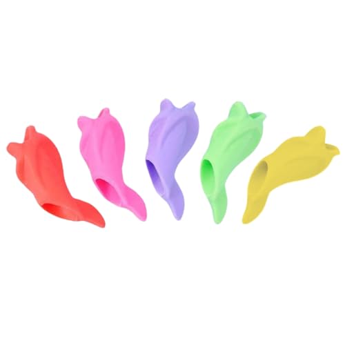 Nuyhgtr Pencil Grips Kids Handwriting, Silicone Dolphin Writing Aid Tools, Soft Ergonomic Grips Set of 5, Ideal for Writings Practice, Homeschool, Kindergarten, Preschool, Early Education Nuyhgtr Pencil Grips Kids Handwriting, Silicone Dolphin Writing Aid Tools, Soft Ergonomic Grips Set of 5, Ideal for Writings Practice, Homeschool, Kindergarten, Preschool, Early Education von Nuyhgtr