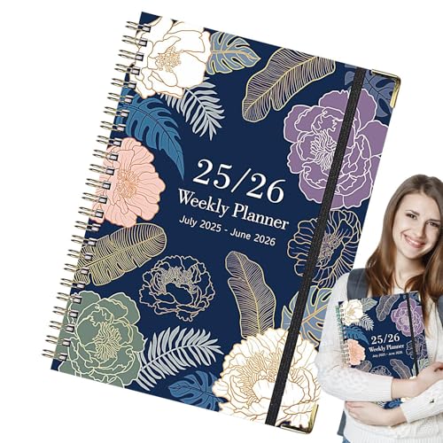 Nuyhgtr Ringed Notebook, A5 Coil Diary Floral Design, Thick English Notepad for Bullet Journaling, Note-Taking, College, Office, and Daily Planning, 8.54x6.22x0.59 Inches Nuyhgtr Ringed Notebook, A5 Coil Diary Floral Design, Thick English Notepad for Bullet Journaling, Note-Taking, College, Office, and Daily Planning, 8.54x6.22x0.59 Inches von Nuyhgtr