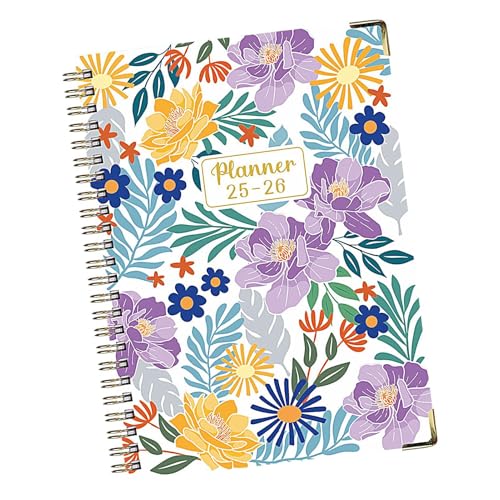 Nuyhgtr Ringed Notebook, A5 Coil Diary Floral Design, Thick English Notepad for Bullet Journaling, Note-Taking, College, Office, and Daily Planning, 8.54x6.22x0.59 Inches Nuyhgtr Ringed Notebook, A5 Coil Diary Floral Design, Thick English Notepad for Bullet Journaling, Note-Taking, College, Office, and Daily Planning, 8.54x6.22x0.59 Inches von Nuyhgtr
