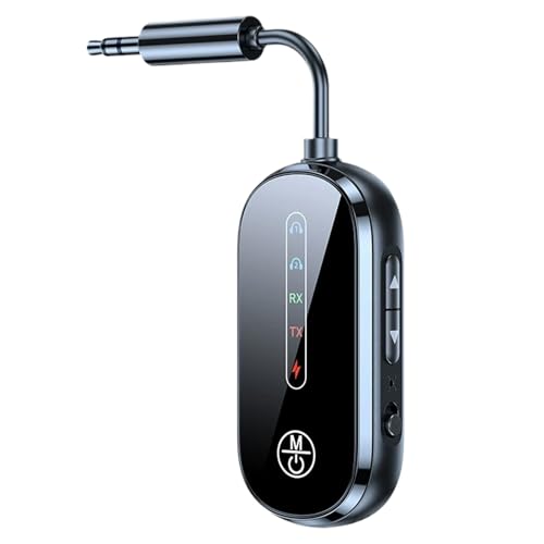 Audio Receiver, Wireless Car Transmitter, Digital Display, 13x2.9x1.3cm with Aux Jack, Compact Signal Converter, Black Plug-In Style, for Guitar Headphones Travel Devices Audio Receiver, Wireless Car Transmitter, Digital Display, 13x2.9x1.3cm with Aux Jack, Compact Signal Converter, Black Plug-In Style, for Guitar Headphones Travel Devices von Nuytghr