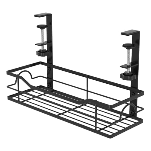 Kabel-Organizer unter dem Schreibtisch, Kabelmanagement unter dem Schreibtisch, platzsparend, erweiterter Drahtkorb für Schreibtisch, Zimmer, Computer, Tablets, Kopfhörer, Arbeitsplatz von Nuytghr