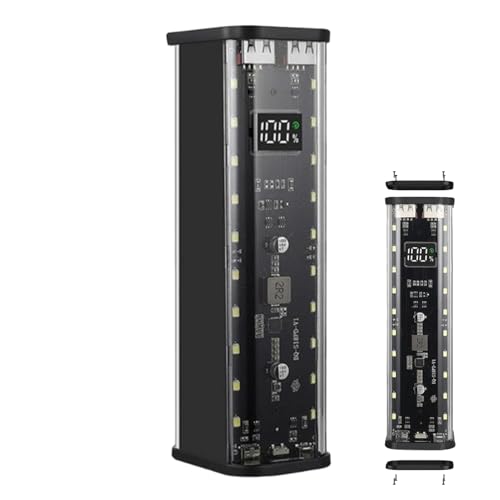 Nuytghr Ladebox, abnehmbare Hülle, 22,5 W, kein Schweißen, Batterienbehälter, transparent, tragbar, 2 USB-Anschlüsse, Outdoor-Generatoren, Hülle für die meisten Handytypen Nuytghr Ladebox, abnehmbare Hülle, 22,5 W, kein Schweißen, Batterienbehälter, transparent, tragbar, 2 USB-Anschlüsse, Outdoor-Generatoren, Hülle für die meisten Handytypen von Nuytghr