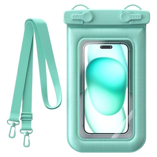 Nuytghr Wasserdichte Handytasche, versiegelnde Handy-Trockentasche IPX8, Unterwasser-Schutzhülle, 13 x 21 cm, Touchscreen-Schwimmzubehör für , Bootfahren und Wasseraktivitäten, Blau Nuytghr Wasserdichte Handytasche, versiegelnde Handy-Trockentasche IPX8, Unterwasser-Schutzhülle, 13 x 21 cm, Touchscreen-Schwimmzubehör für , Bootfahren und Wasseraktivitäten, Blau von Nuytghr