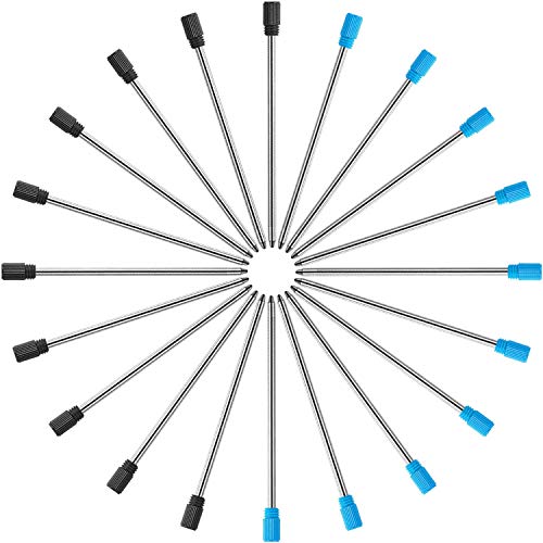 Kugelschreiber Minen,Kugelschreibermine,2,75 Zoll Kugelschreiberminen für Diamant Kristall Stylus Stifte und Kugelschreiber mit Schwarzem Samtbeutel, Schwarz und Blau, 20 Stücke Kugelschreiber Minen,Kugelschreibermine,2,75 Zoll Kugelschreiberminen für Diamant Kristall Stylus Stifte und Kugelschreiber mit Schwarzem Samtbeutel, Schwarz und Blau, 20 Stücke von Nv Wang