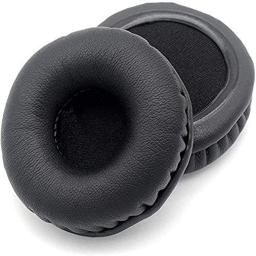Ohrpolster aus Schaumstoff,Headset Ohrpolster,1 Paar 80mm Runde Ersatz Ohrpolster aus Kunst Leder Kompatibel mit Kopfhörer (Durchmesser 80mm, Schwarz) von Nv Wang