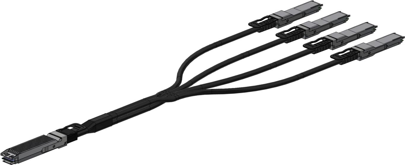 Nvidia MCP7Y40-N003 InfiniBand-Kabel 3 m OSFP 4xQSFP112 Schwarz (980-9I75R-00N003) von Nvidia