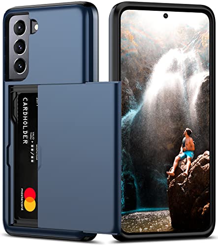 Nvollnoe Schutzhülle für Samsung S21 FE mit Kartenhalter, zweilagig, strapazierfähig, Schutzhülle für Galaxy S21 FE 5G 16,4 cm (6,4 Zoll), Blau Nvollnoe Schutzhülle für Samsung S21 FE mit Kartenhalter, zweilagig, strapazierfähig, Schutzhülle für Galaxy S21 FE 5G 16,4 cm (6,4 Zoll), Blau von Nvollnoe